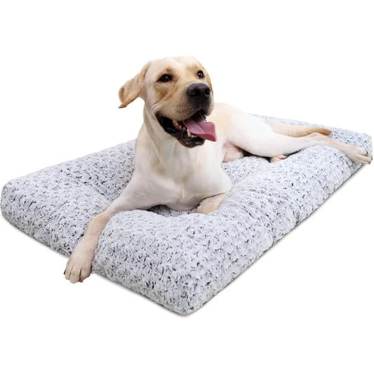 Washable Dog Bed Deluxe Plush Dog Crate Beds