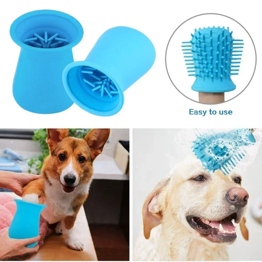 Dog Cat Dirty Paw Cleaner Cup Portable Silicone Soft Outdoor Pet