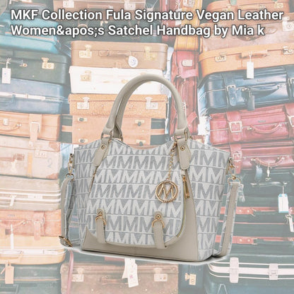 MKF Collection Fula Signature Vegan Leather Women's Satchel Handbag by Mia k